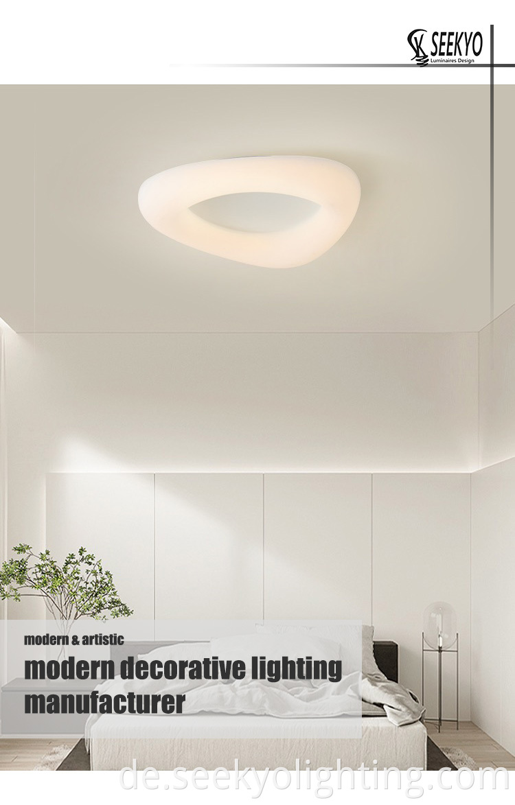 This modern rounded triangle PE acrylic ceiling lamp is a perfect addition to your bedroom. It features a contemporary design with a rounded triangle shape that adds a unique touch to any room. 